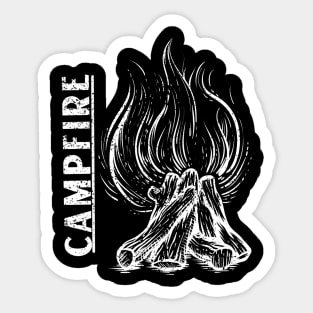 Camping Vintage Sunset Tent Funny Camping Sticker